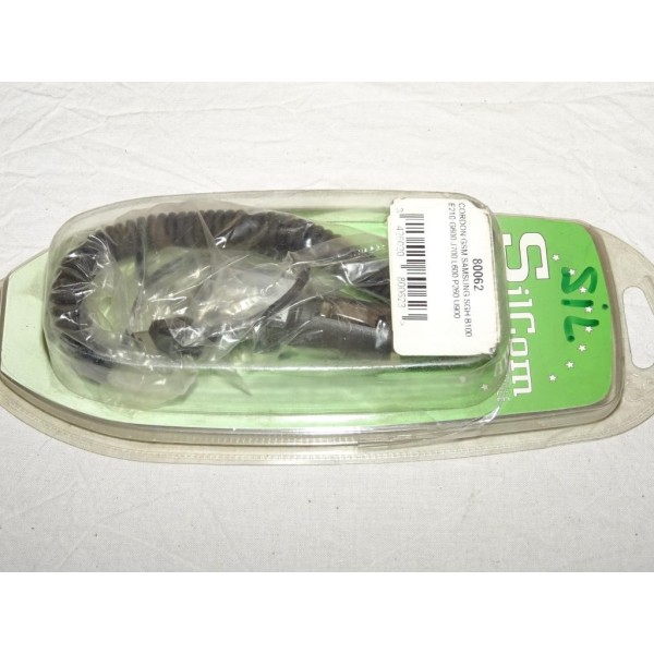 Cordon prise allume cigare chargeur telephone mobile samsung B100 E210 G600 J700 L600 P260 U900 Silcom 80062 