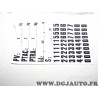 1 Sticker plaquette element chiffres et PV PTAC PTRA 145x120mm autocollant pour indication charge tout véhicule PTAC 501