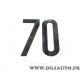 Plaque plastique PVC ronde information limitation vitesse 70 70KM/H FSER tracteur poids lourd engin agricole bus