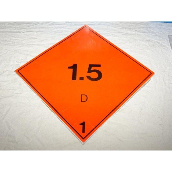 Plaque alu matieres explosives ADR 1.5D 1.5 D N°1-5 Alu300 FSER tracteur poids lourd engin agricole bus transport 