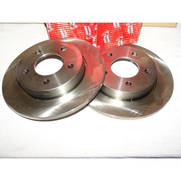 Paire disques de frein arriere 265mm diametre plein DDF1420 pour mazda 3 BK BL 