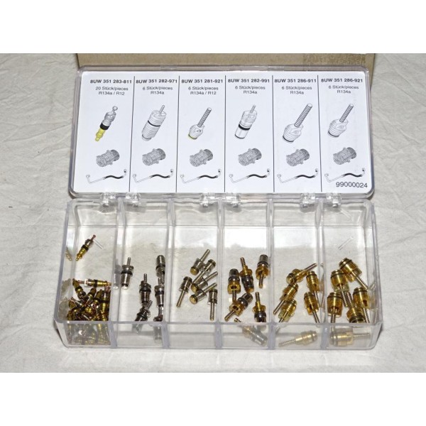 Boites 50 valves obus reglage compresseur climatisation 8UW351248-871 pour auto poids lourd 