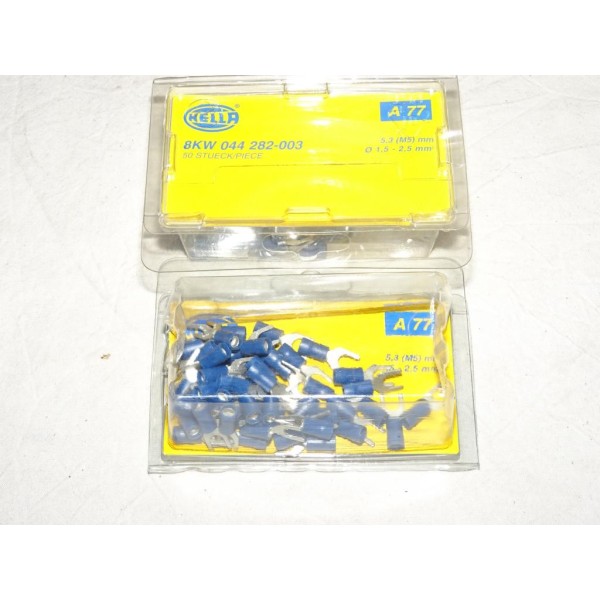 1 Boite de 50 cosses fourche connecteur electrique branchement faisceau cable 1.5-2.5mm² universel A77 8KW044282-003 pour véhicu