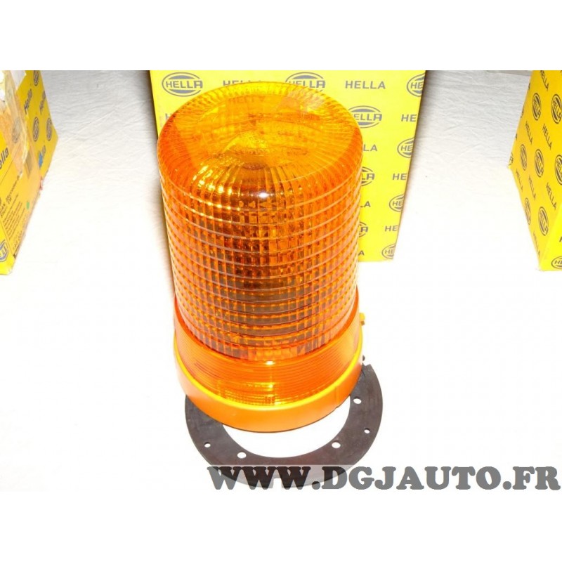 Gyrophare feu tournant orange 12V 2RL006295-101 adaptable universel poids  lourd tracteur engin agricole