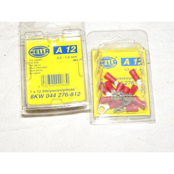 1 Boite de 12 cosses bague connecteur electrique branchement faisceau cable 0.5-1mm² universel A12 8KW044276-812 pour véhicules 