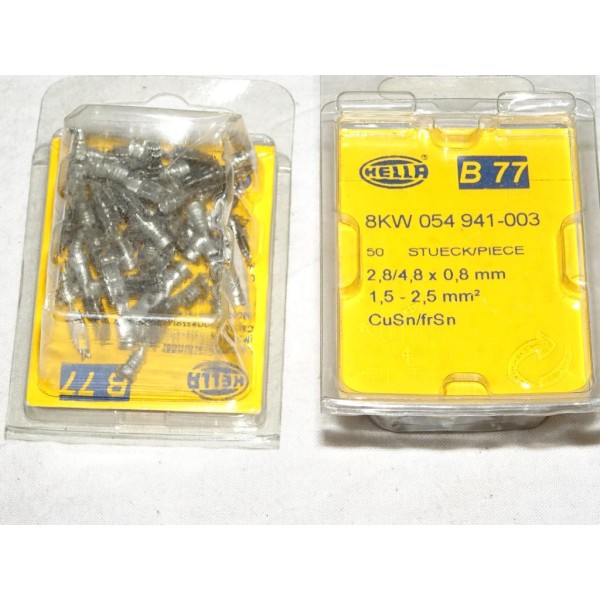 1 Boite de 50 languettes fiche connecteur cosse electrique branchement faisceau cable 1.5-2.5mm² universel B77 8KW054941-003 pou