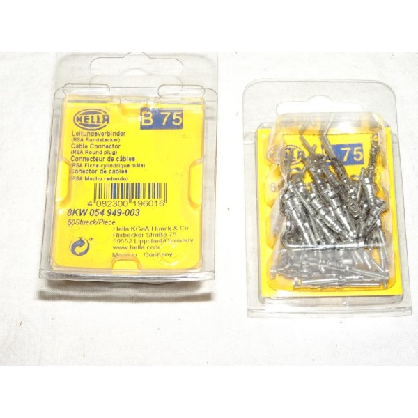 1 Boite de 50 languettes fiche connecteur cosse electrique branchement faisceau cable 1.5-2.5mm² universel B75 8KW054949-003 pou