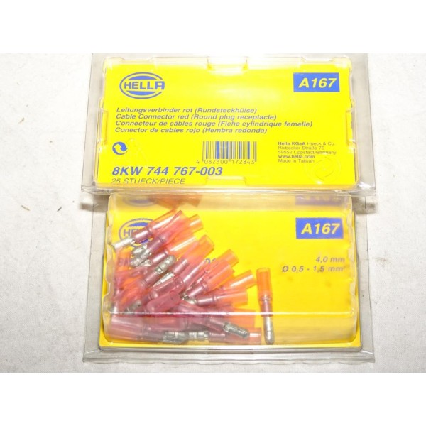 1 Boite de 25 connecteurs de cable electrique branchement faisceau (voir photo) universel A167 8KW744767-003 pour véhicules auto