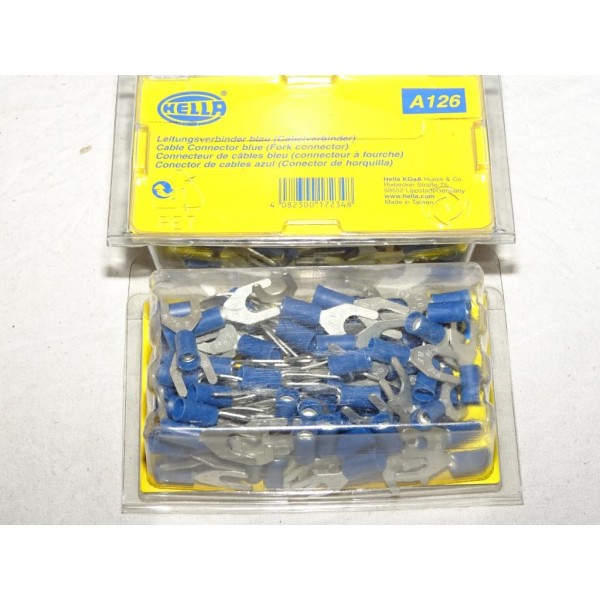 1 Boite de 100 cosses fourche connecteur electrique branchement faisceau cable 1.5-2.5mm² universel A126 8KW744783-003 pour véhi