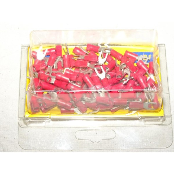 Lot 10 cosses fourche connecteur electrique branchement faisceau cable 0.5-1mm² universel A121 8KW744777-003* pour véhicules aut