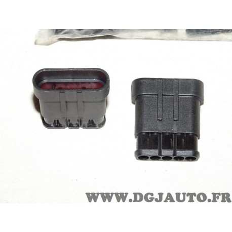 1 Cosse boitier connecteur electrique 5 poles branchement faisceau 8JA746183-052 pour véhicules auto poids lourd tracteur engin 