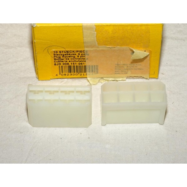 1 Boitier connecteur fiche plate electrique branchement faisceau cable 8 poles universel 8JD008151-061 pour véhicules auto poids