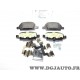 Jeux 4 plaquettes de frein arriere montage girling 93188452 pour opel corsa C tigra B