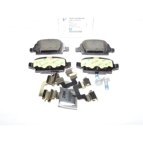 Jeux 4 plaquettes de frein arriere montage girling 93188452 pour opel corsa C tigra B 