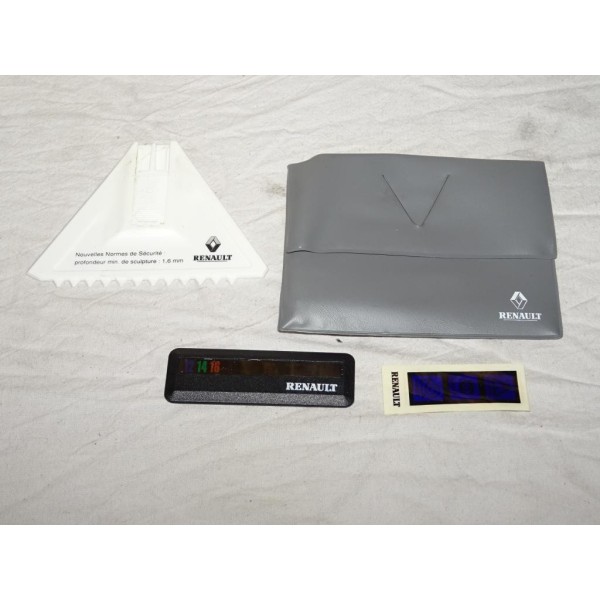 Pochette jauge pneu contrôle pronfondeur sculpure 1.6mm thermometre goodies époque 7711147093 pour renault 