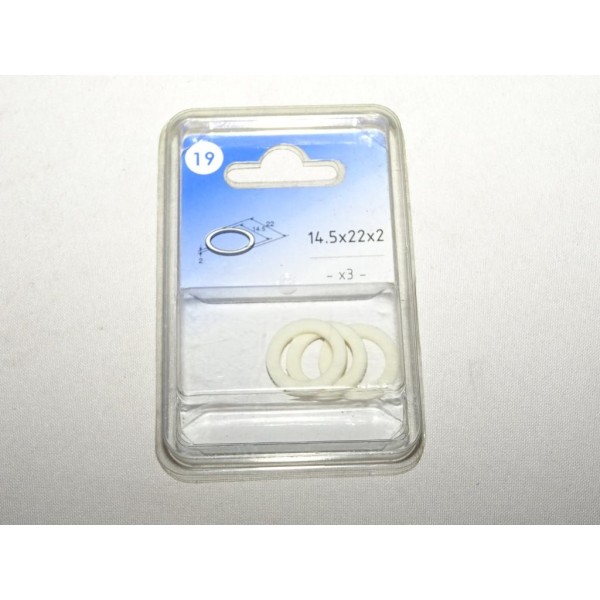 Blister 3 joints bouchon de vidange 14.5x22x2 norauto 19 
