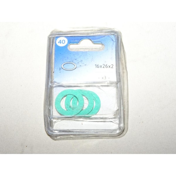 Blister 3 joints bouchon de vidange 16x26x2 norauto 40 