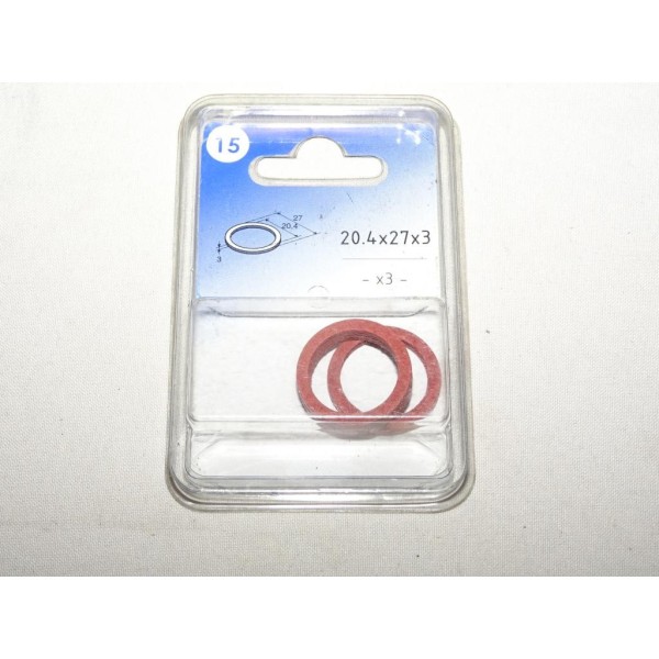 Blister 3 joints bouchon de vidange 20.4x27x3 norauto 15 