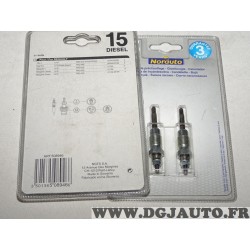 1 Blister 2 bougies de préchauffe N°15 pour renault clio 1 2 I II express megane dont scenic 1.9D 1.9 D diesel