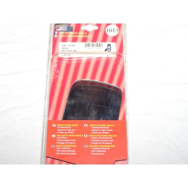 Vitre miroir glace retroviseur grand angle avant gauche 1013 537289 pour peugeot 106 avant 1996 