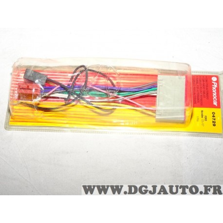 Cable faisceau branchement autoradio poste radio Phonocar 04729 pour ford mondeo de 2003 à 2007 