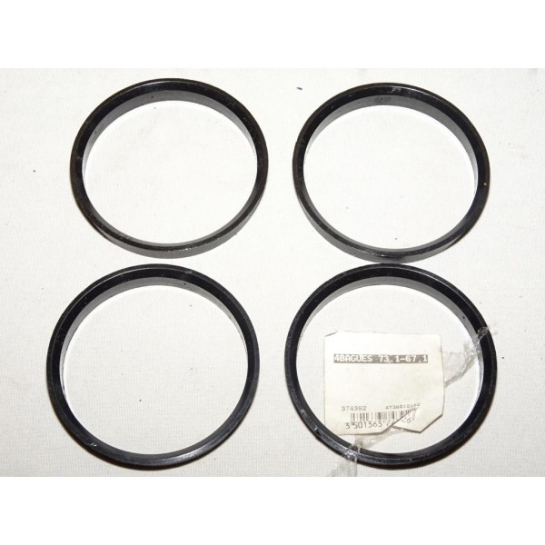 Lot 4 bagues centrage entretoise de jante roue 73.1-67.1 NGTS 15807 374392 