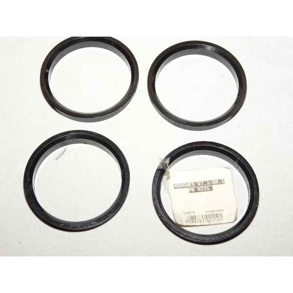 Lot 4 bagues centrage entretoise de jante roue 67.1-59.1 NGTS 10727 129676 pour nissan 
