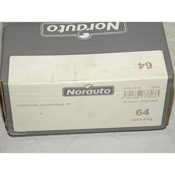 Kit pieds fixation barre de toit Norauto 64 738033 pour ford fiesta 6 VI version 5 portes partir de 2008 