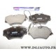 Jeux 4 plaquettes de frein avant montage TRW Norauto NFP972 pour renault laguna 1 phase 1 1.8 essence