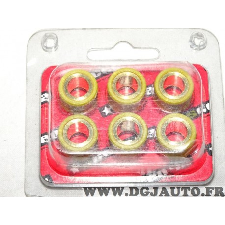 Lot 6 galets de variateur Sceco 453099 pour scooter moto race slash 