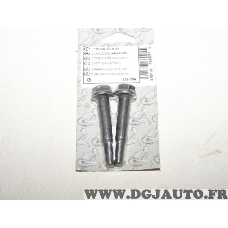 Lot 2 vis boulon fixation tuyau tube echappement Bosal 258794 pour opel astra F G calibra corsa B tigra A kadett E vectra A B za