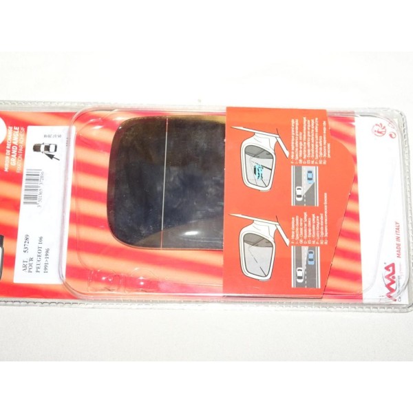 Vitre miroir glace de retroviseur grand angle avant gauche MAD 1013 537289 pour peugeot 106 de 1991 à 1996 