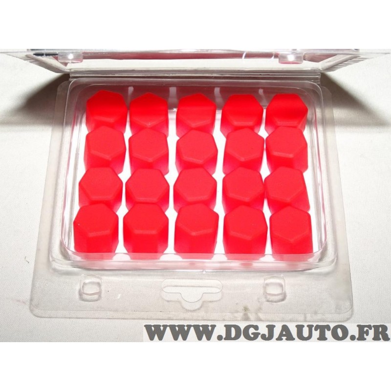 Lot 20 bouchons cache ecrou boulon rouge 17mm silicone Simoniracing CBR17,  buy it just for 5.96 on our shop DGJAUTO