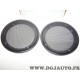 Paire de grilles ronde 130mm diametre adaptable enceinte haut parleur Norauto 315901 
