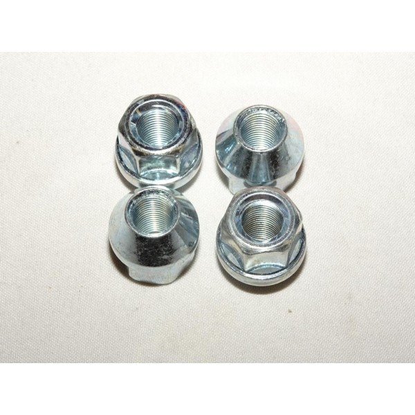 Lot 4 ecrous de roue conique M12X1.25 SW19 fixation jante Norauto 320372 