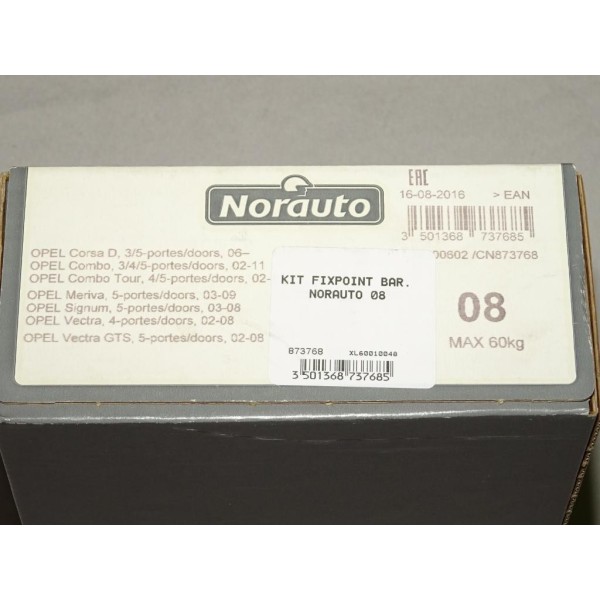 Kit pieds fixation barre de toit Norauto 08 737685 pour opel corsa D combo tour meriva A signum vectra C 