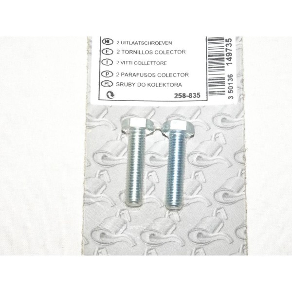 Blister 2 vis boulon fixation echappement silencieux collecteur tuyau 35mm Bosal 258835 pour divers véhicules fiat alfa romeo la