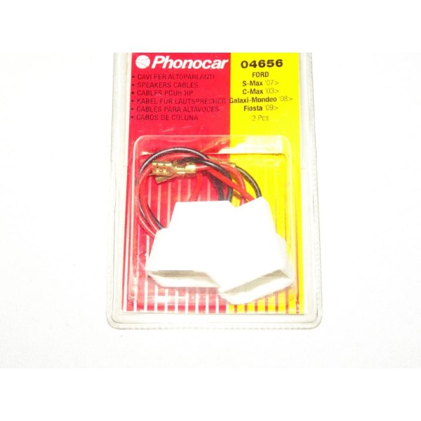 Paire faisceaux cable connecteur branchement enceinte haut parleur Phonocar 04656 pour ford Cmax C-max Smax S-max galaxy mondeo 