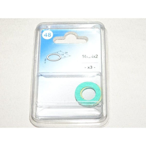 Blister 3 joints bouchon de vidange 14x24x2 norauto 48 234294 