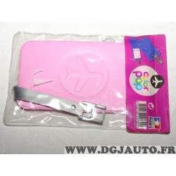 Porte étiquette étui adresse nom rose bagage valise avion Color pop 3700536107309 