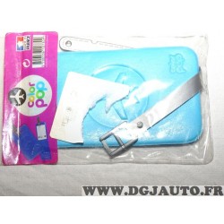 Porte étiquette étui adresse nom bleu clair bagage valise avion Color pop 3700536107309