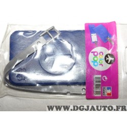 Porte étiquette étui adresse nom bleu foncé bagage valise avion Color pop 3700536107309