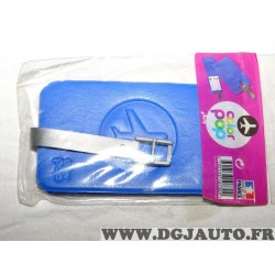 Porte étiquette étui adresse nom bleu bagage valise avion Color pop 3700536107309