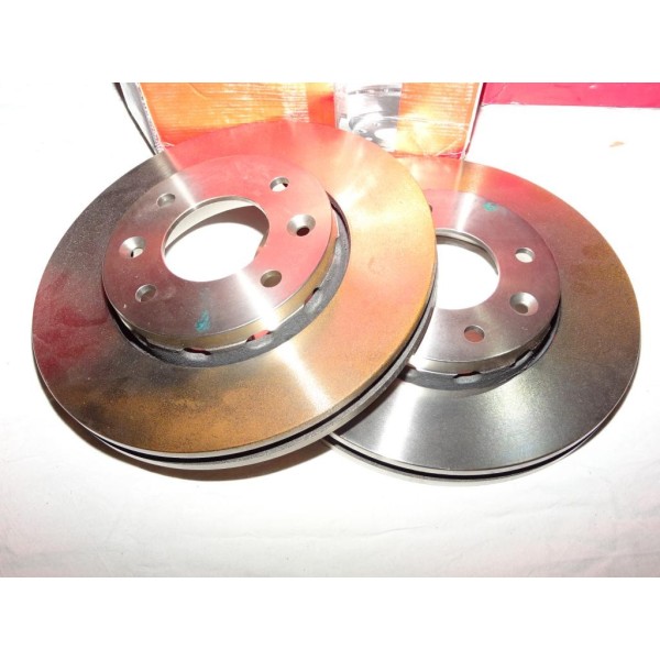 Paire disques de frein avant ventilé 280mm diametre Brembo 09.A149.10 pour kia carens 2 II partir de 2002 