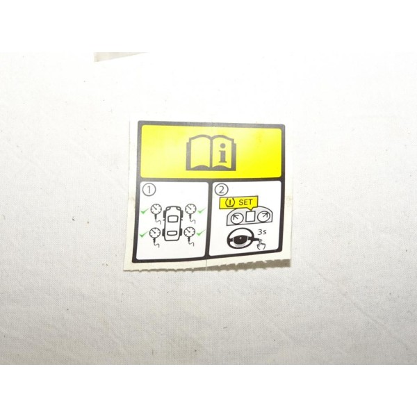 Etiquette autocollante information pression pneu Renault 990F65246R pour renault captur clio 4 IV dacia logan sandero duster 