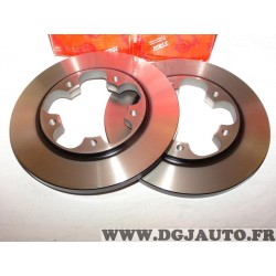 Paire disques de frein arriere 308mm diametre plein TRW DF6748 pour ford transit V363 partir de 2013