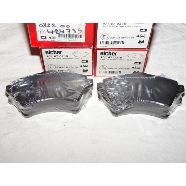 Jeux 4 plaquettes de frein avant montage girling Eicher 101670219 pour land rover freelander de 2000 à 2006 