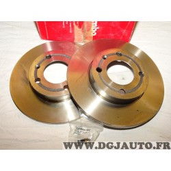 Paire disques de frein avant 239mm diametre plein Brembo 08.6785.10 pour seat arosa volkswagen polo 3 III