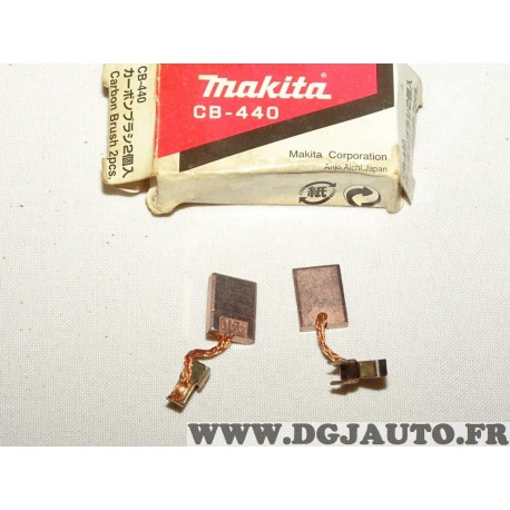 Jeu 2 balais charbon Makita CB-440 194427-5 pour perceuse tournevis disque de lecture drill touche impact 