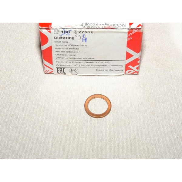 Lot 2 joints bouchon vidange carter huile 12.5x1.3x16.7 Febi 27532 pour alfa romeo giulietta mito BMW serie 1 2 3 4 5 6 7 8 X1 X